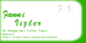 fanni vizler business card